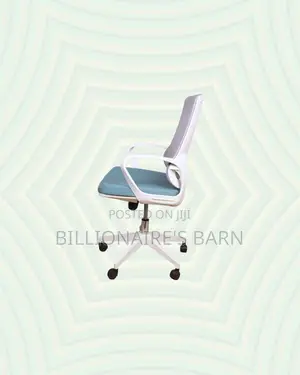 Practical White Mid Back Mesh Office Chair for Executive Office Style