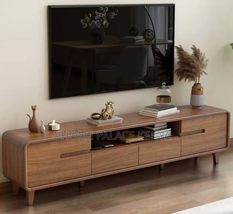 Tv Stand: Elite Mahogany Long Tv Unit