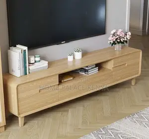 Tv Stand: Elite Mahogany Long Tv Unit