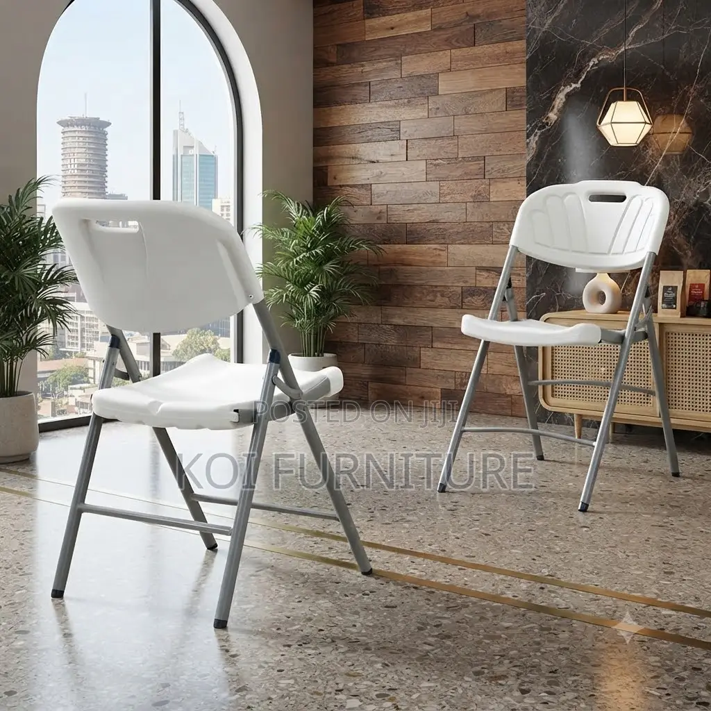 Office Chairs; White Foldable Home Office and Outdoor Chairs