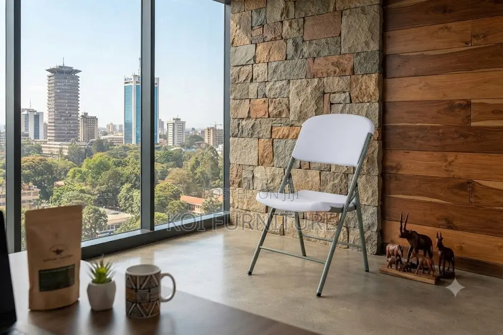 Office Chairs; White Foldable Home Office and Outdoor Chairs