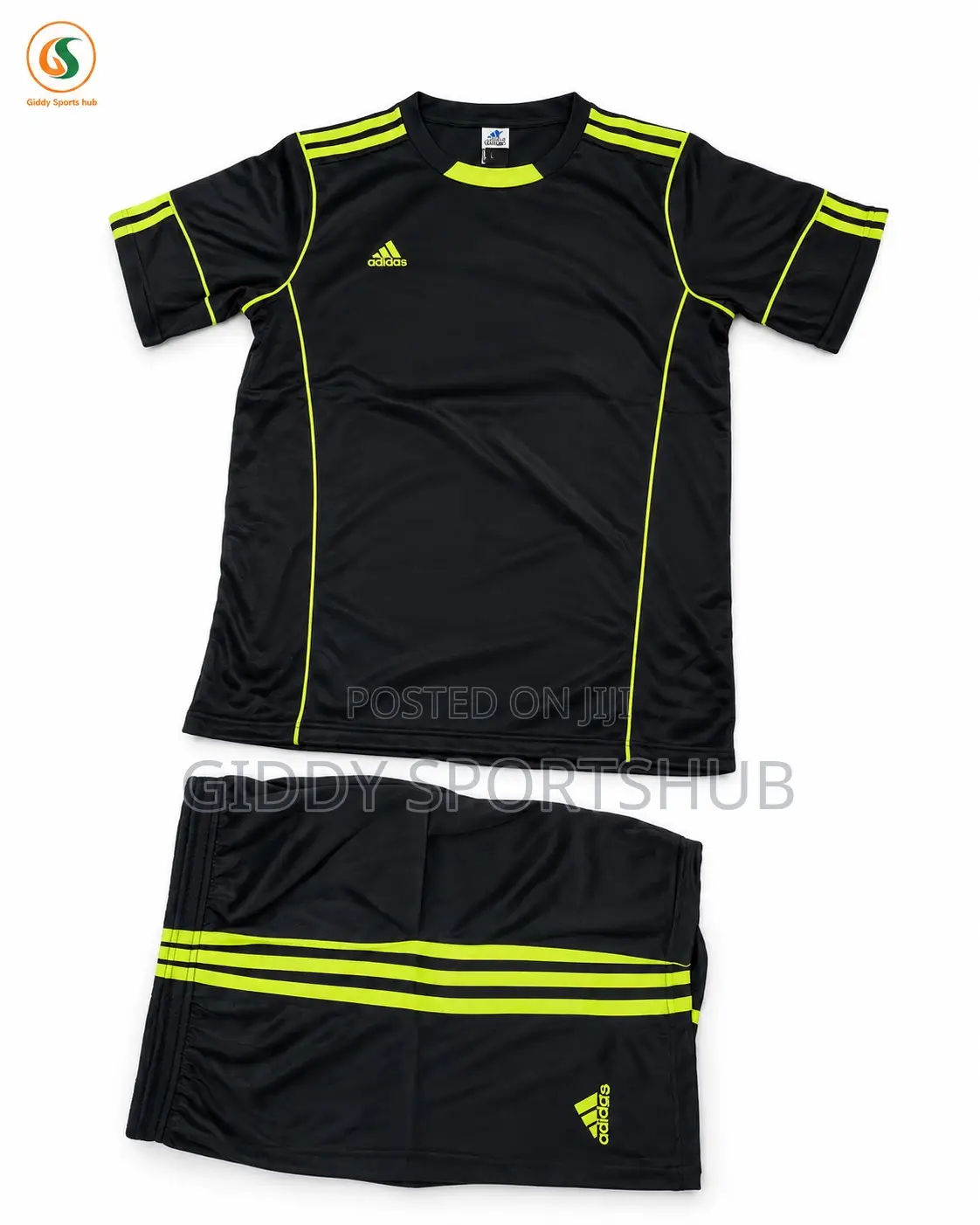 Black With Neon Green Highlights - Football Uniform