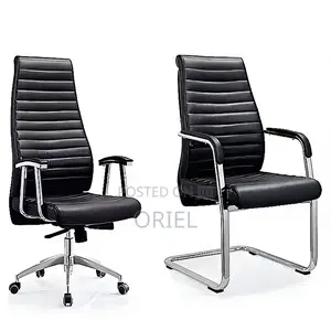 Office Chair : Black Executive High-Back Swivel Chair