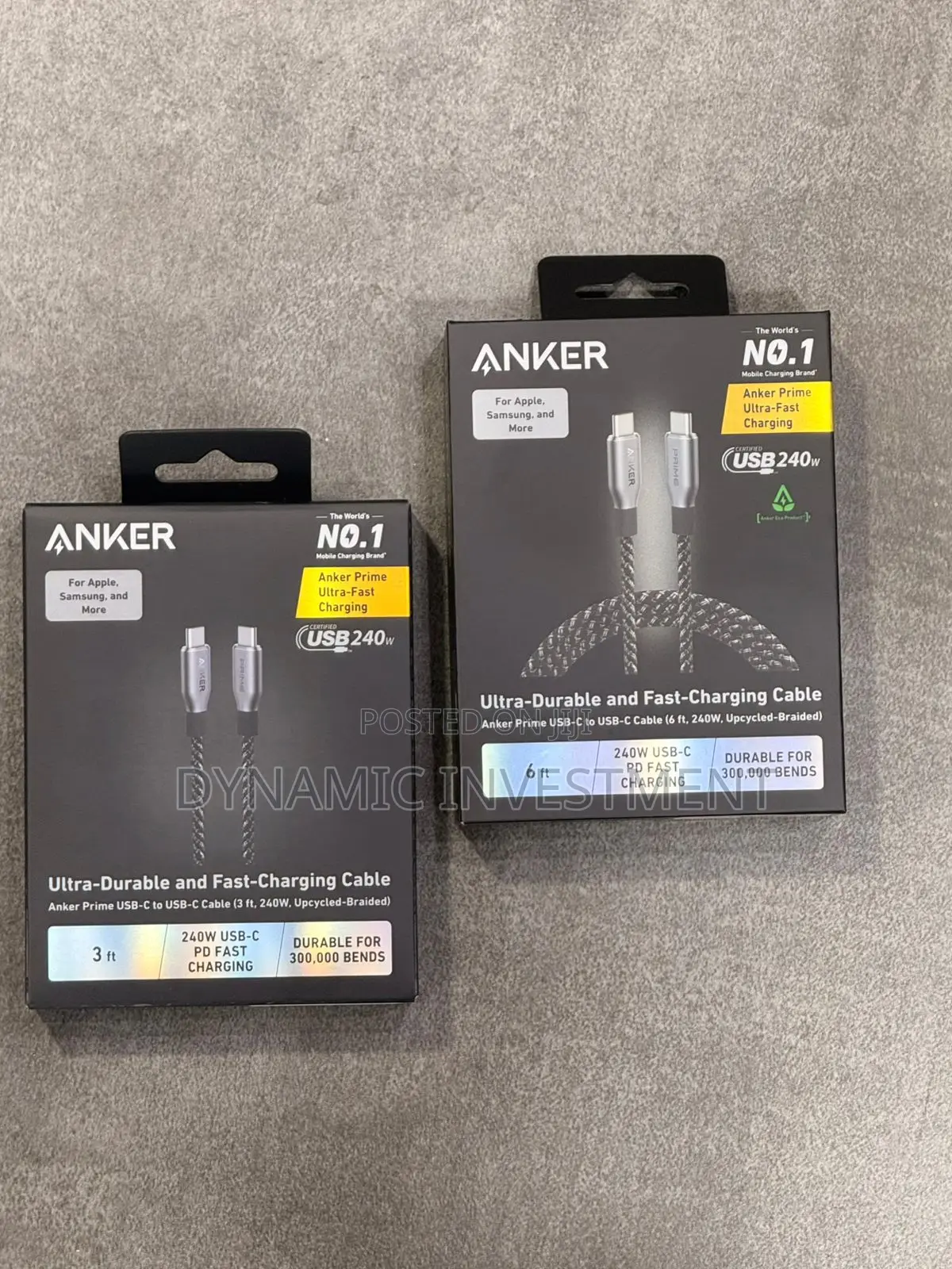Anker Prime Usb-C to Usb-C Cable 240w Macbook Phone and Laptop 6 Ft