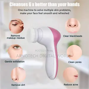Electric 5-in-1 Facial Cleansing Brush With 360° Exfoliating Massage