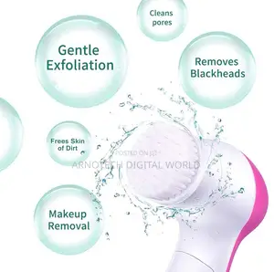 Electric 5-in-1 Facial Cleansing Brush With 360° Exfoliating Massage