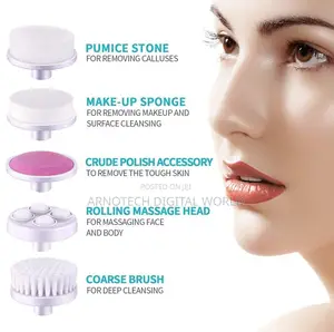 Electric 5-in-1 Facial Cleansing Brush With 360° Exfoliating Massage