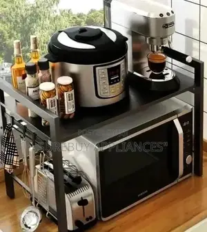 One Layer Microwave Stand – Heavy Duty Kitchen Storage Rack