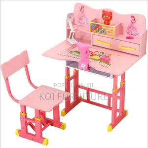 Home Desk; Brown Home Schooling Kids Desk Chair Sets