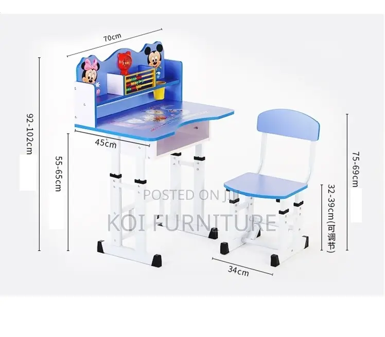 Home Desk; Brown Home Schooling Kids Desk Chair Sets