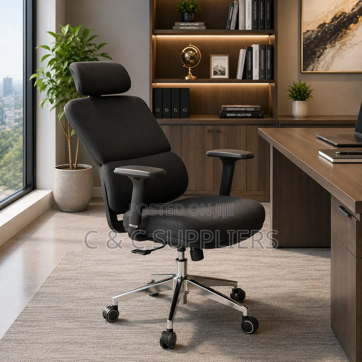 Executive Fabric Recliner Ergonomic Chair