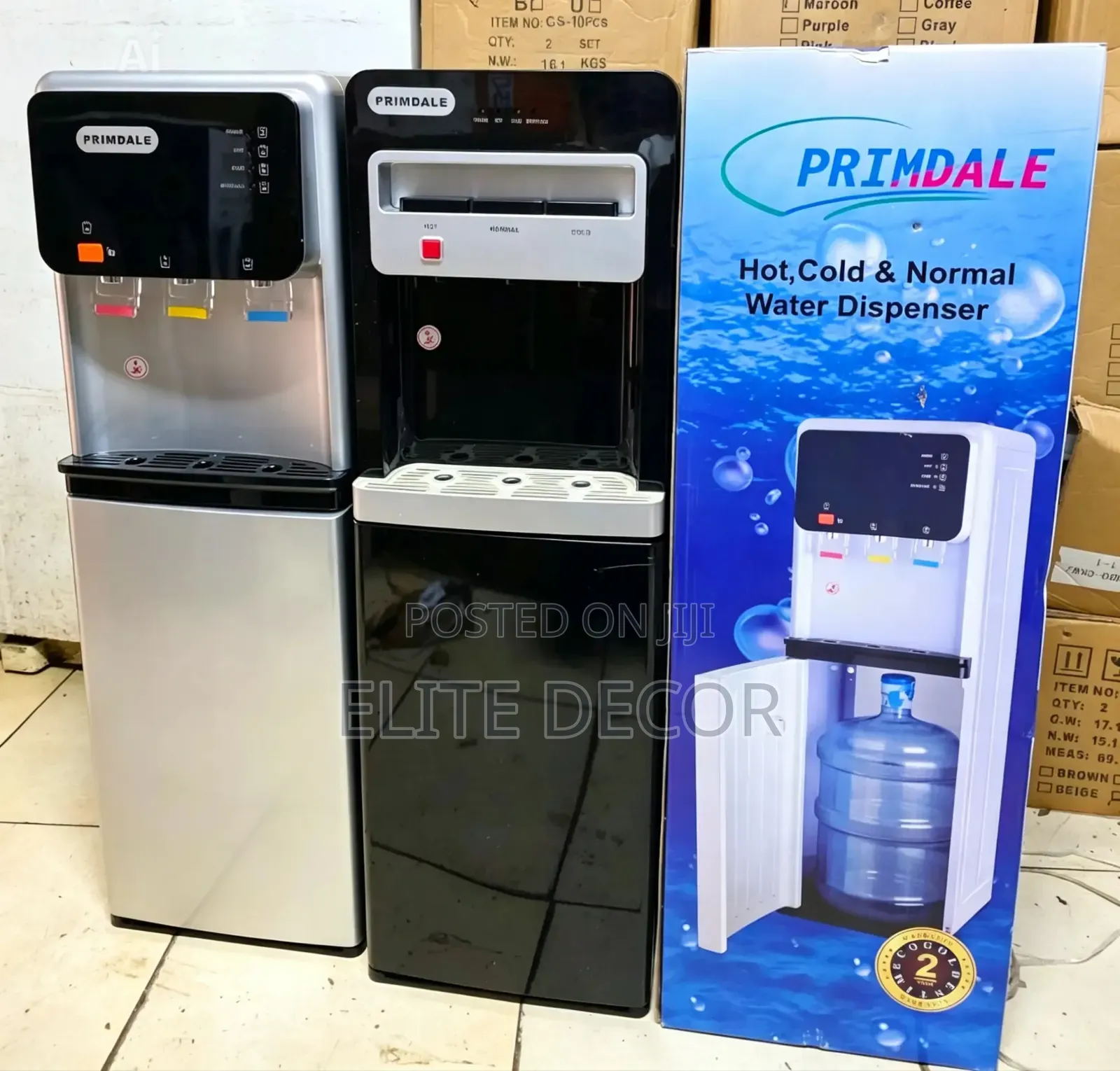 Primadale Bottom Load Water Dispenser – 3 Taps Hot, Cold Normal