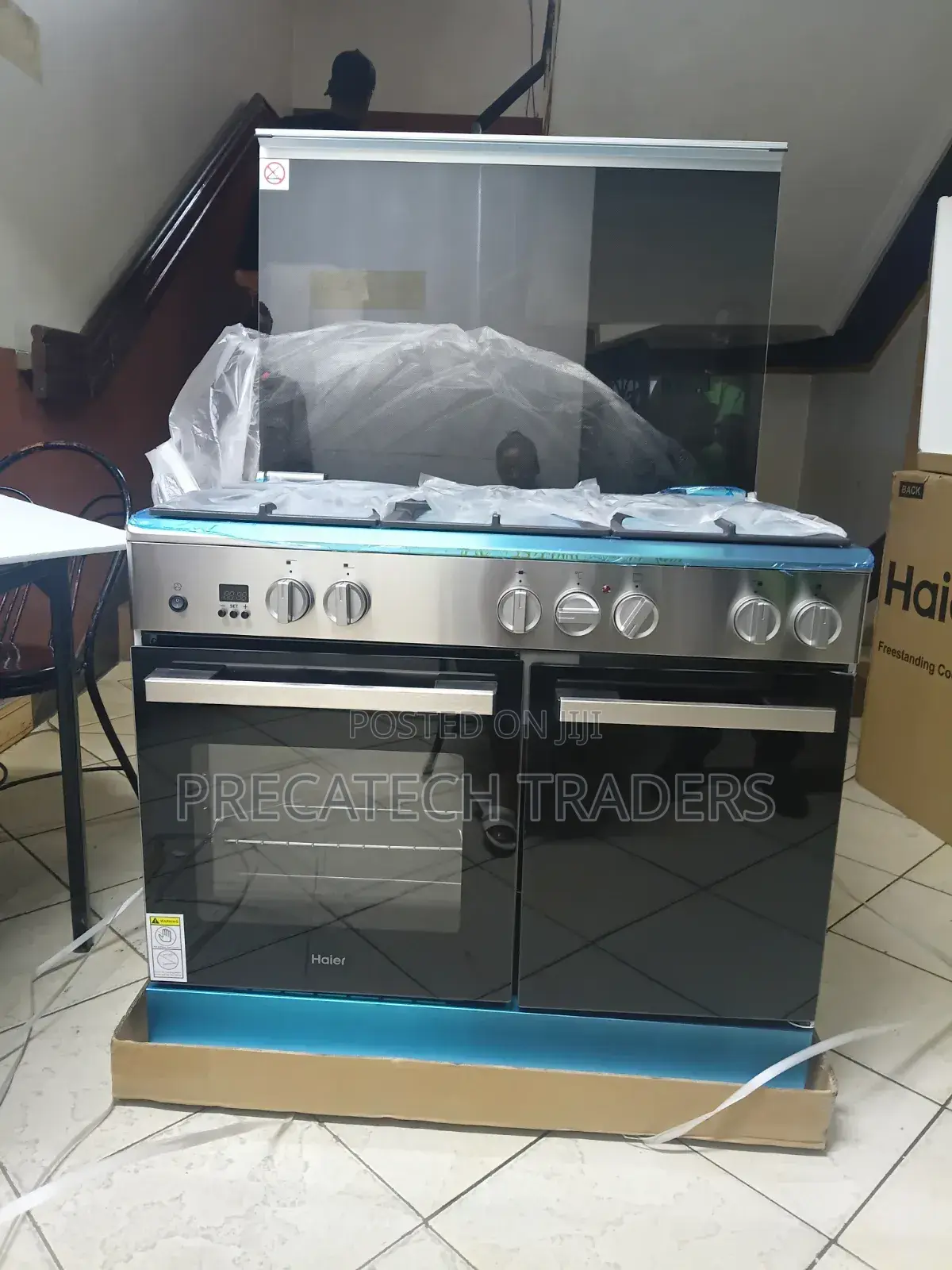 Haier 60x90 Full Gas Cooker With Electric Oven Wok Burner