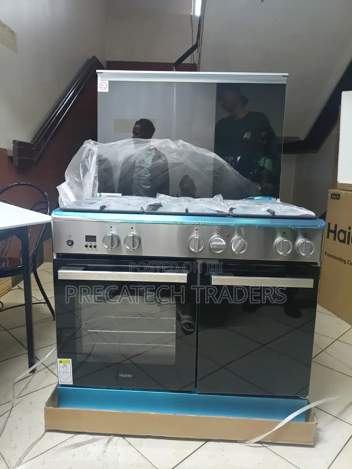 Haier 60x90 Full Gas Cooker With Electric Oven Wok Burner