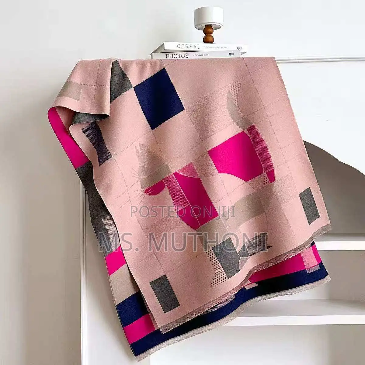Double-Sided Abstract Cat Shawls