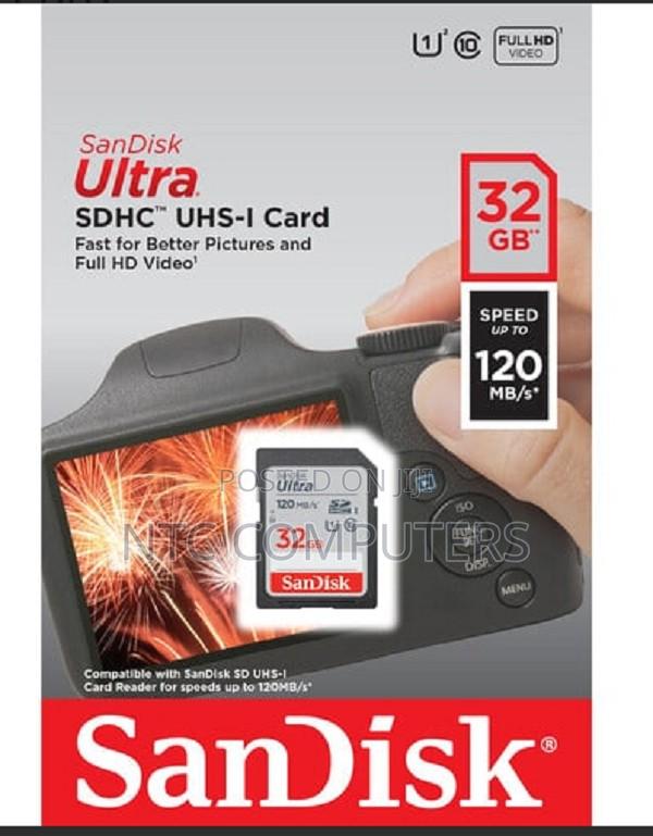 Sandisk Ulra Go Sd Card | 32 Gb Up to 120mb/S Read Speed | Uhs-I