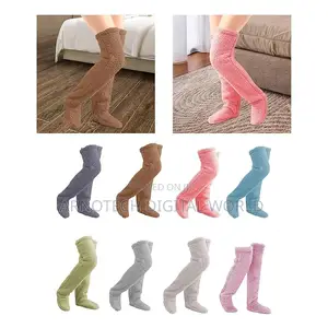 Over Knee High Fuzzy Socks, Winter Plush Over Knee Socks