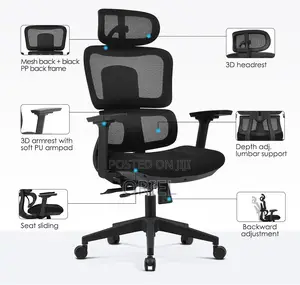 Office Chair : Orthopedic Office Chair With Breathable Mesh Backrest
