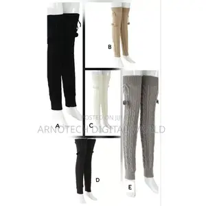 Knitted Thick Leg Warmers – Soft Winter Knee High Fashion Warm Socks