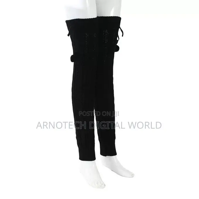 Knitted Thick Leg Warmers – Soft Winter Knee High Fashion Warm Socks