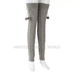 Knitted Thick Leg Warmers – Soft Winter Knee High Fashion Warm Socks