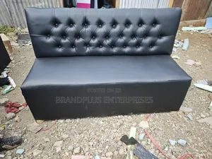 5ft Leather Waiting Bench