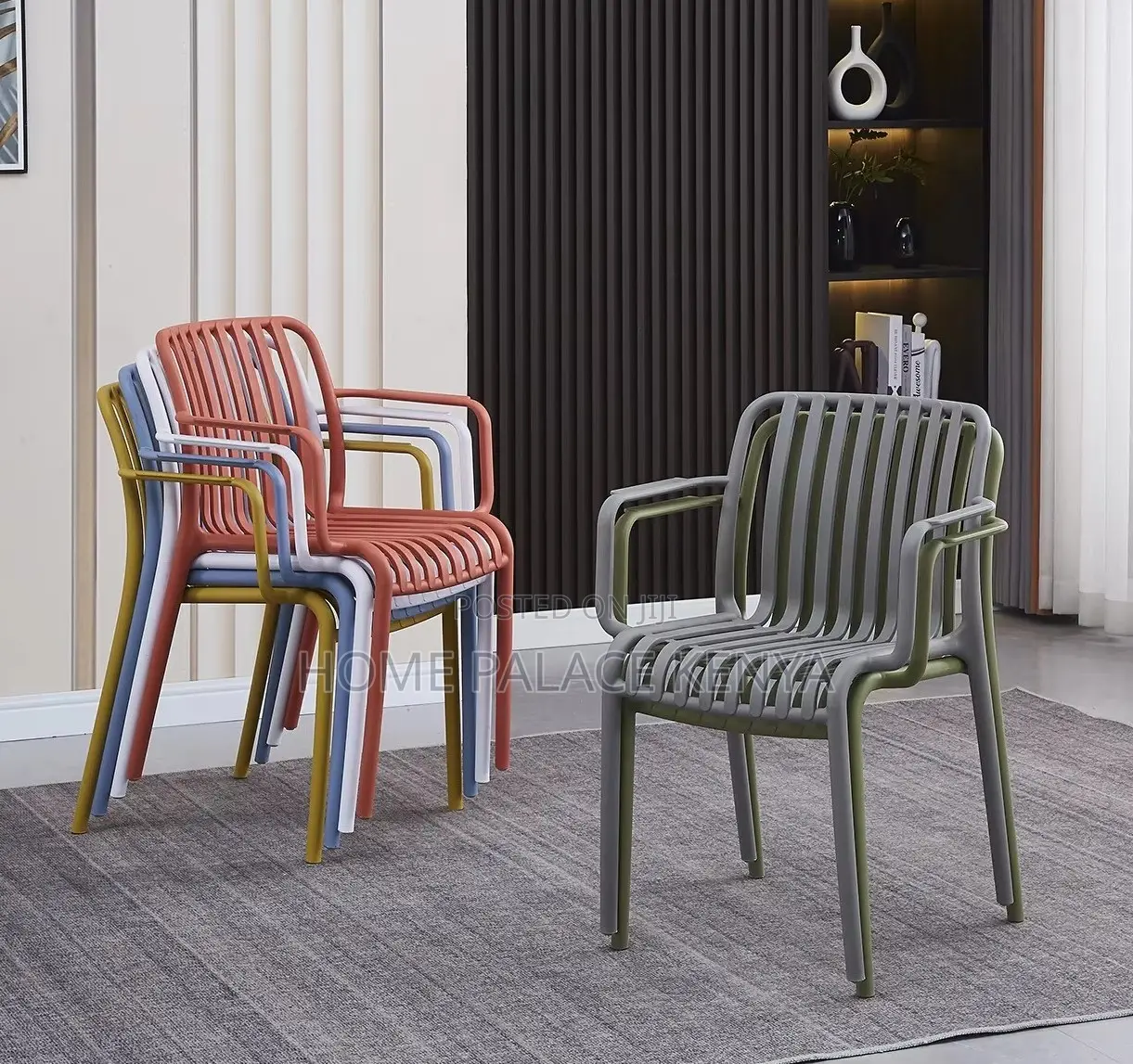 Plastic Chair: Prestige Slat Back Garden Chair