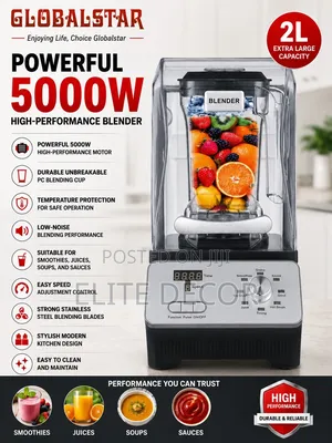 Globalstar 5000w Silent Commercial Blender 2l – Heavy Duty Blender