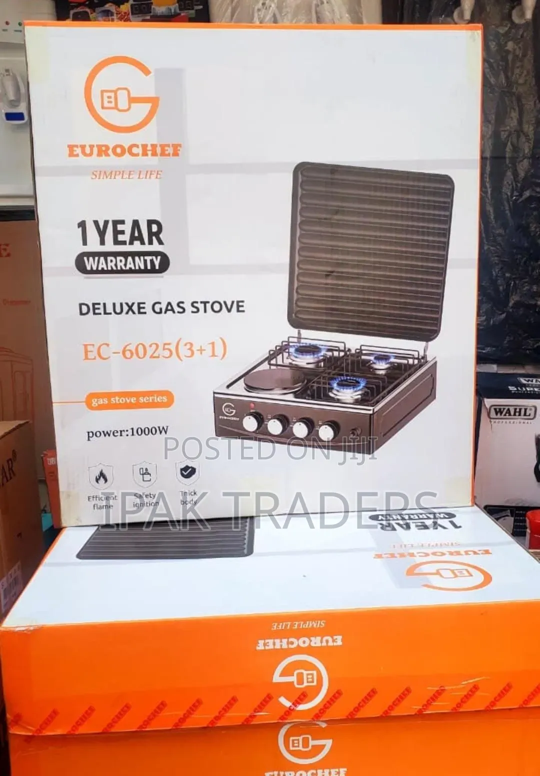 Eurochef 3 Gas +1 Electric Table Top Cooker