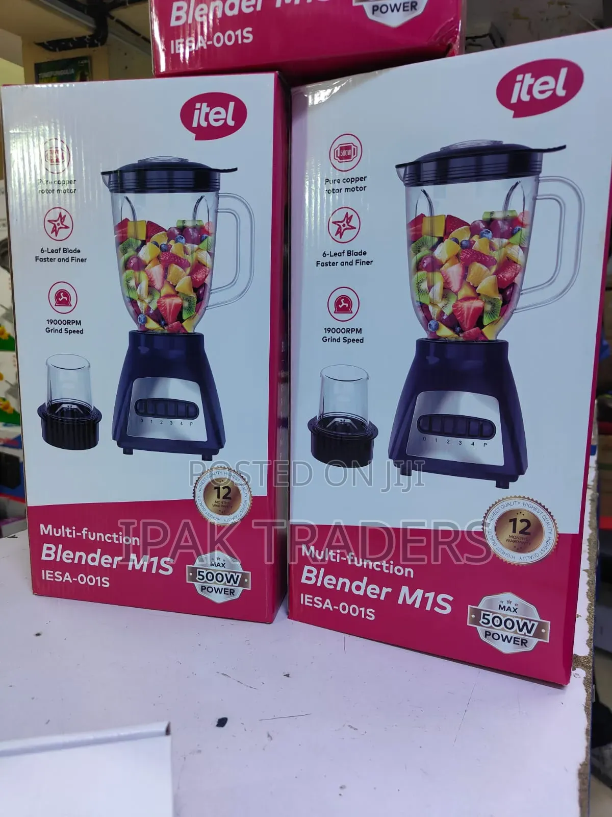 Itel 2-in-1 Blender Fast Blending Grinding Power