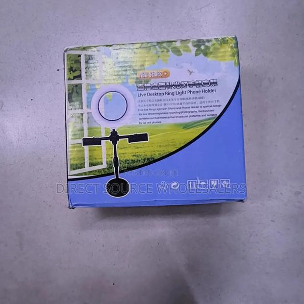 Live Desktop Ring Light With Phone Holder Adjustable Stand - thumbnail 2