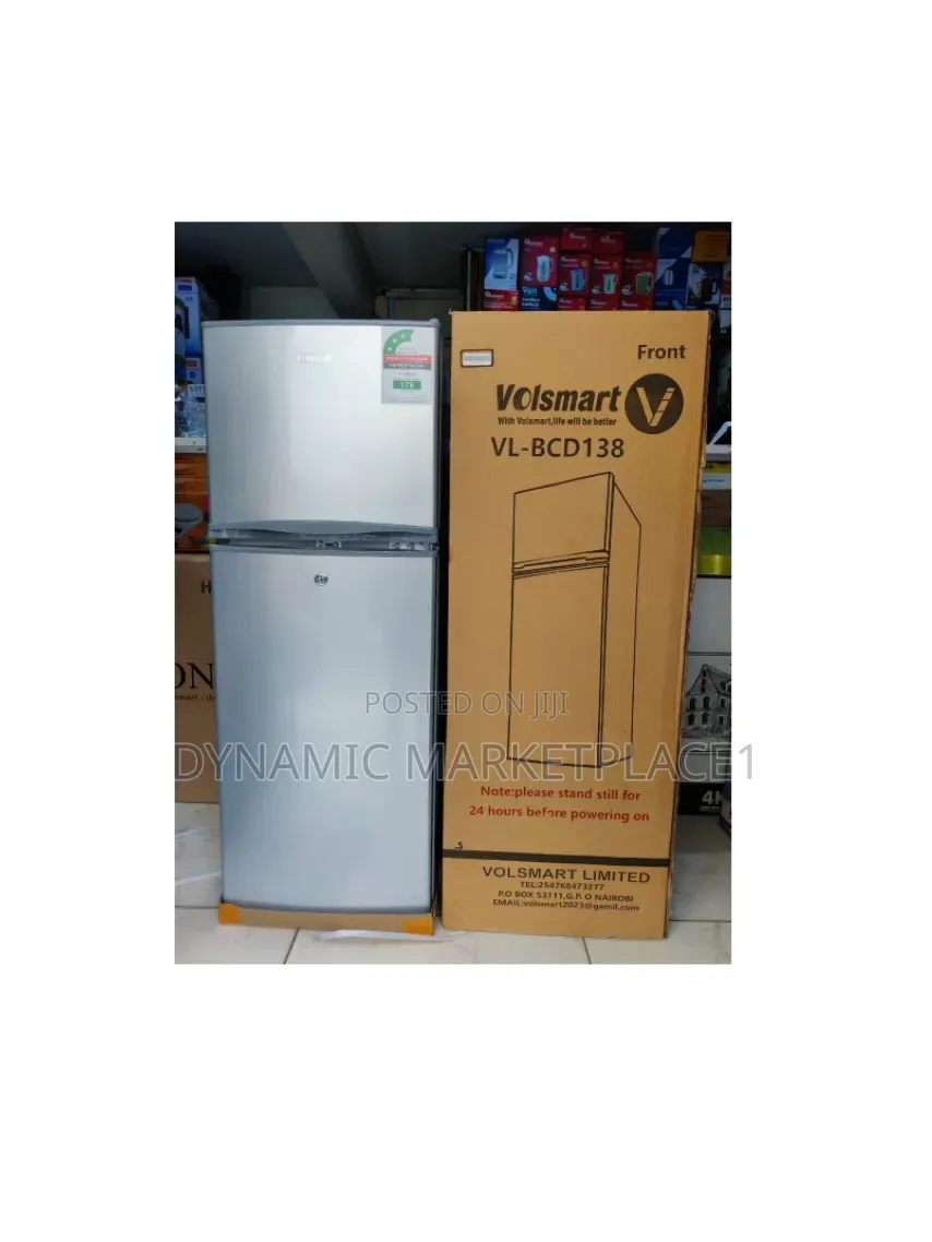 Volsmart Double Door Fridge 138litres