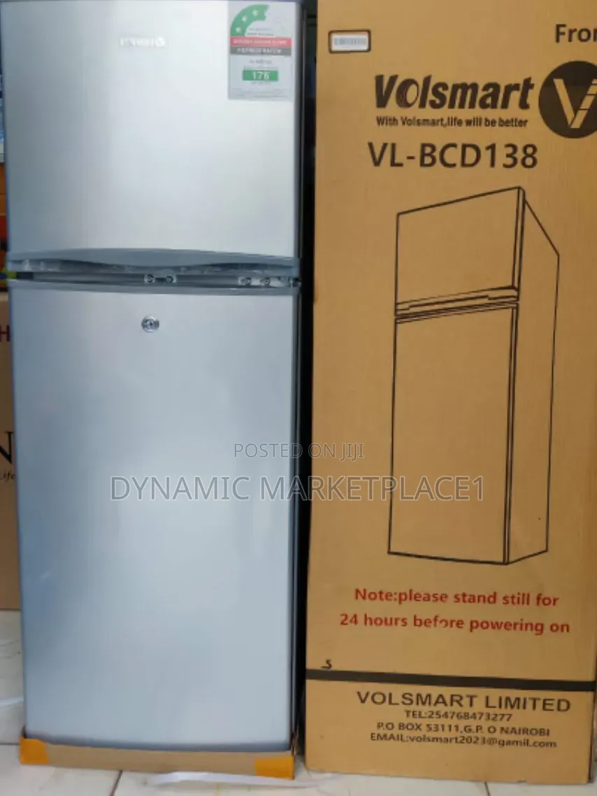 Volsmart Double Door Fridge 138litres