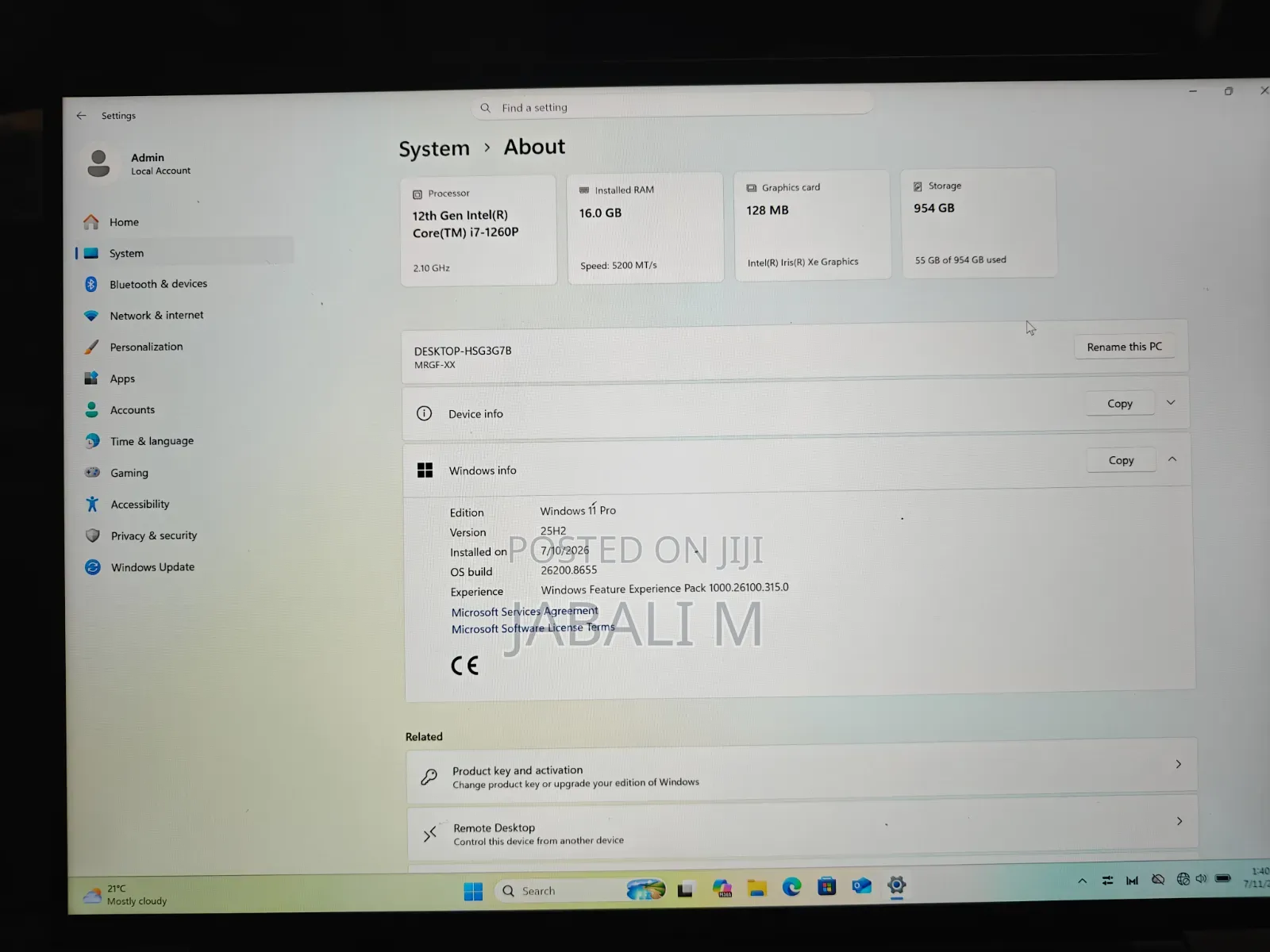 Laptop Huawei MateBook X Pro 16GB Intel Core i7 SSD 1T