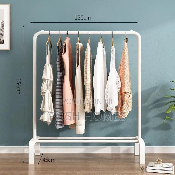 Single Pole Standing Iron Cloth Drying Rack With an Under Shoe Rack* - thumbnail 2