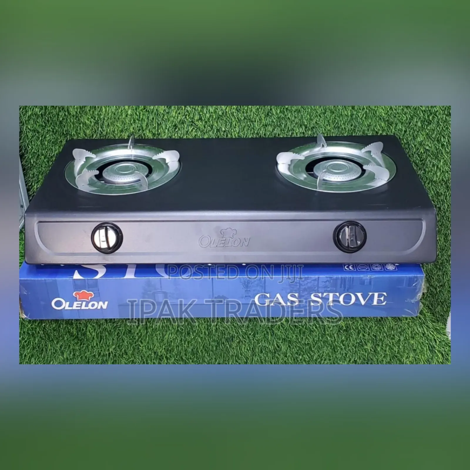Olelon Gas Stove 2 Burner Stainless Steel Table Top Double Burner