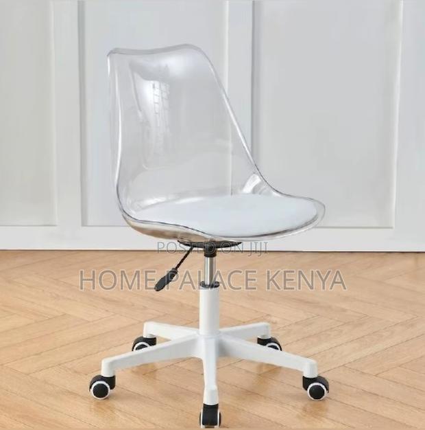 Study Chair: Acrylic Swivel Leather Computer Lift Chair