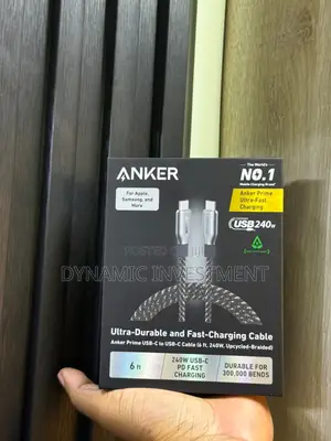 Anker Prime Usb-C to Usb-C Cable 240w Braided 1.8m iPhone and Samsung