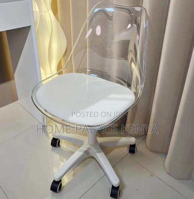 Study Chair: Acrylic Swivel Leather Computer Lift Chair - thumbnail 2