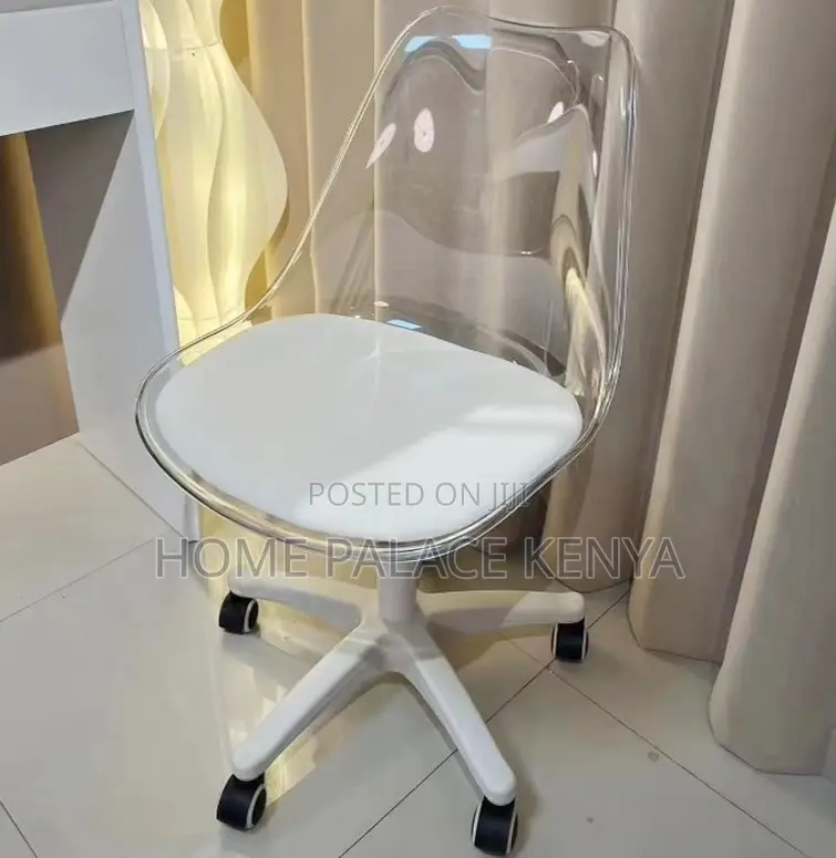 Study Chair: Acrylic Swivel Leather Computer Lift Chair