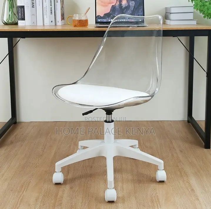Study Chair: Acrylic Swivel Leather Computer Lift Chair