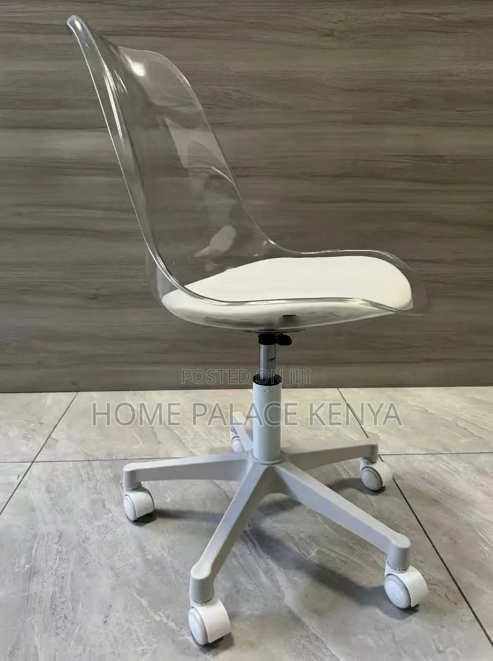Study Chair: Acrylic Swivel Leather Computer Lift Chair