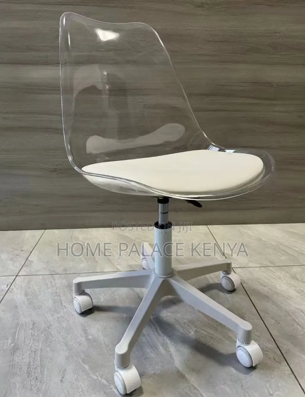 Study Chair: Acrylic Swivel Leather Computer Lift Chair