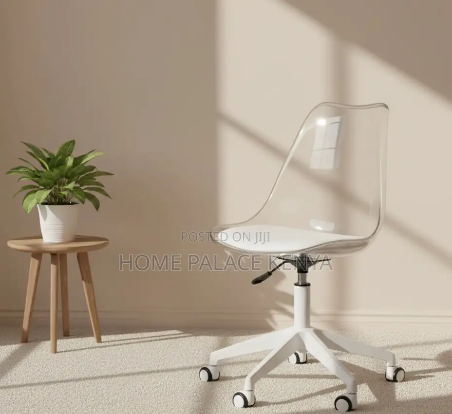 Study Chair: Acrylic Swivel Leather Computer Lift Chair