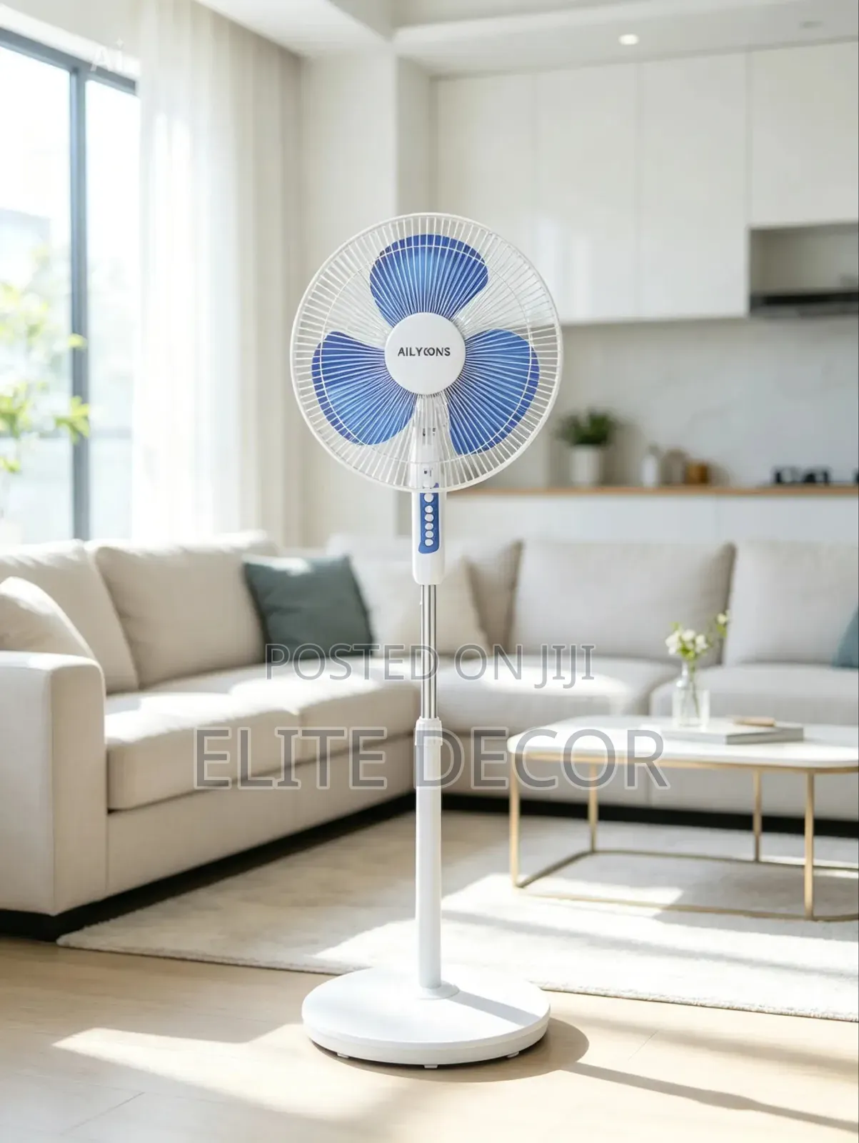 Ailyons 16 Inches Standing Fan – Powerful Airflow | 5 Speed Control