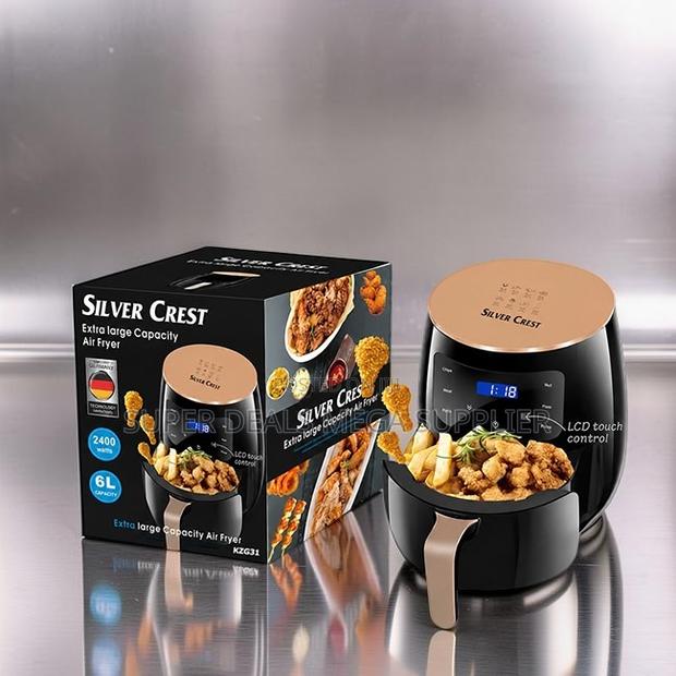 Electric Silver Crest 4/5/6/8l Touch Screen Digital Air Fryer