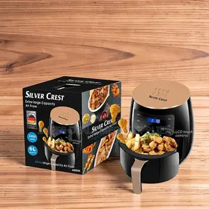 Electric Silver Crest 4/5/6/8l Touch Screen Digital Air Fryer