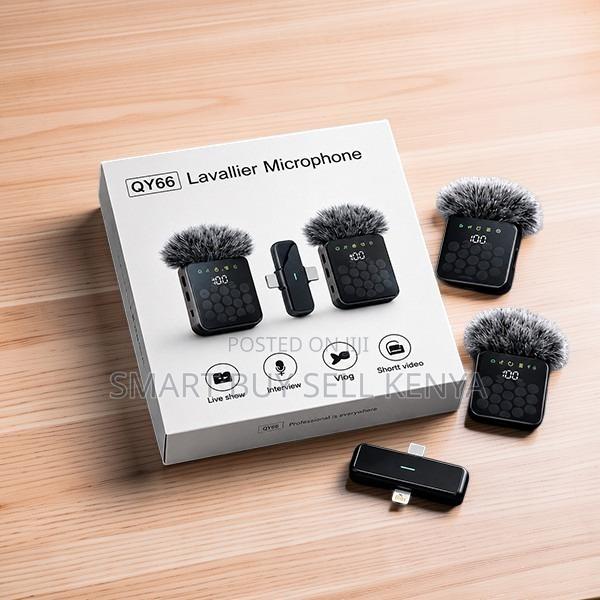 High Sensitivity 3 in 1 Dual Mics Wireless Lavalier Microphone