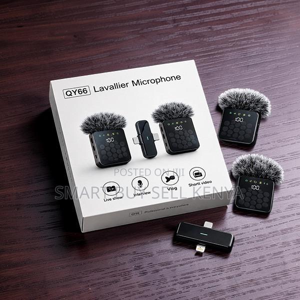 Type C Connector 3 in 1 Dual Mics Wireless Lavalier Microphone