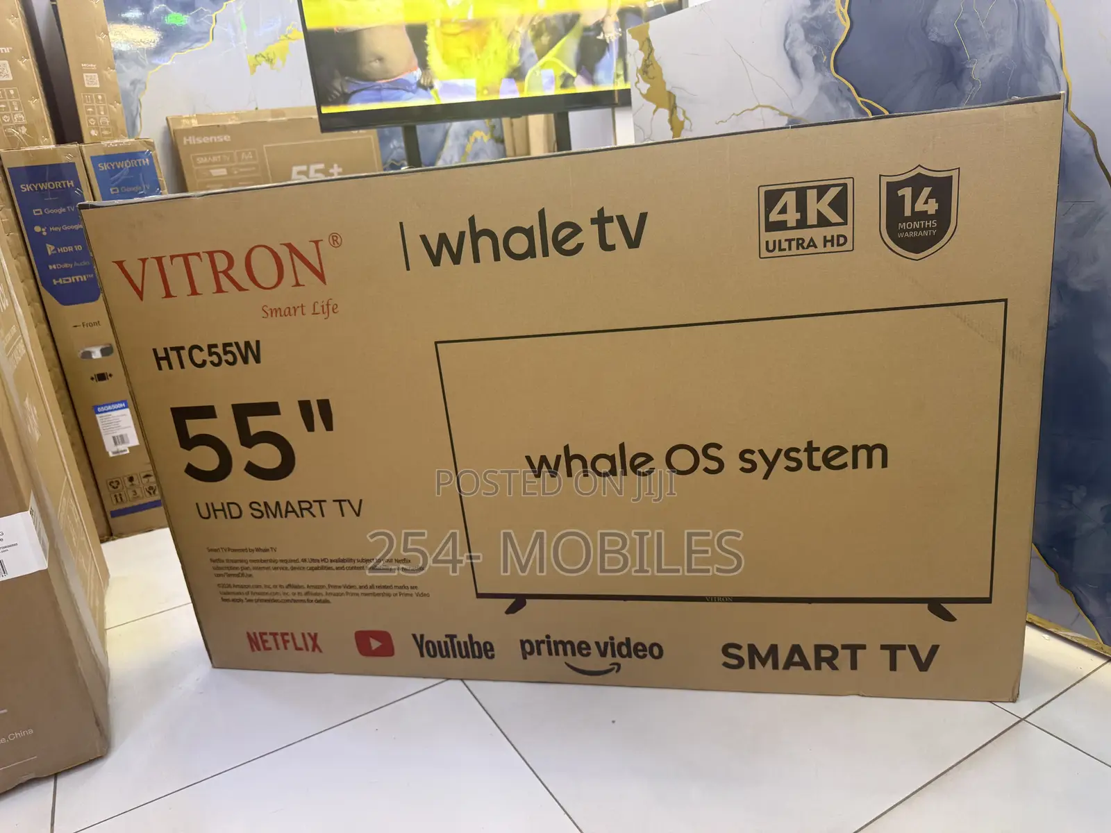 Vitron 55 Inches Uhd Whale Smart Tv (Htc55w)